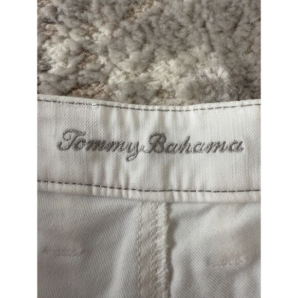 Tommy Hilfiger Sz 8 Y2k Distressed Ella Twill Slim Boyfriend Sequin Jeans White - Picture 9 of 12